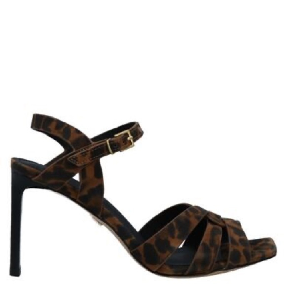 Lola Cruz Leopard Print Suede Heeled Sandals — Size 8 — Brand New — No Box - Picture 2 of 9